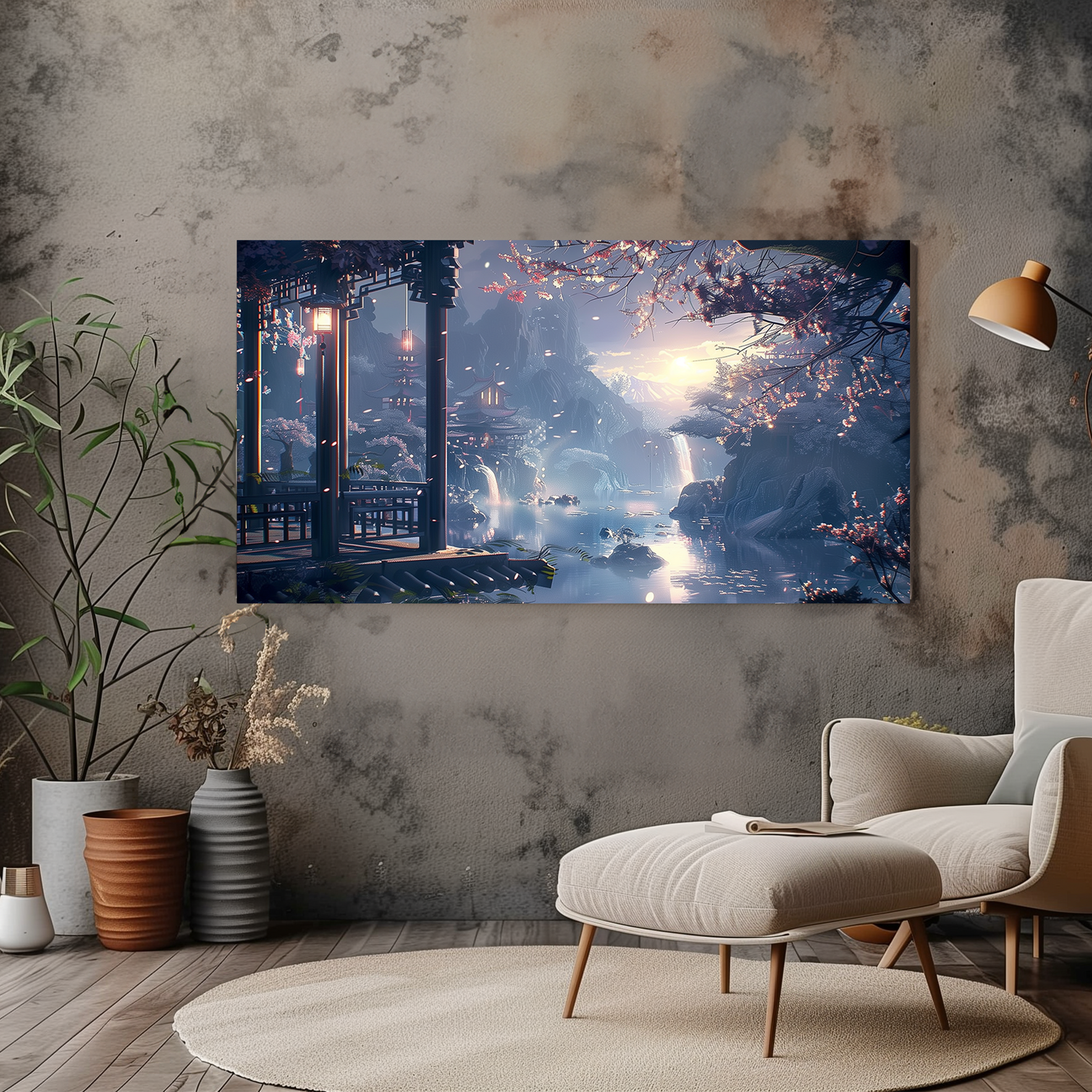 Zen Garden Wall Art - Tranquil Landscape - Dreamy Art - Dalexi