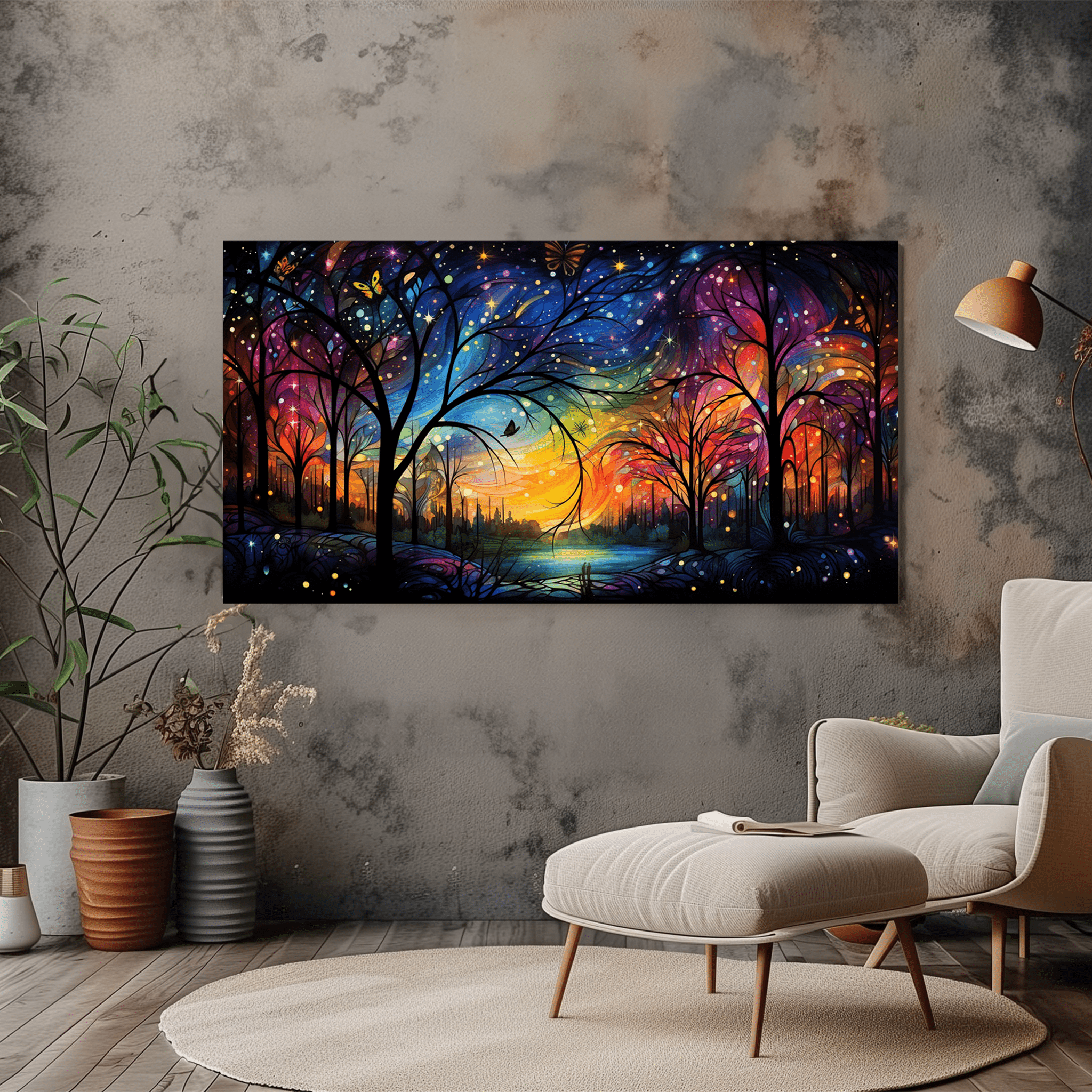 Galaxy Forest Wall Art - Dalexidesigns