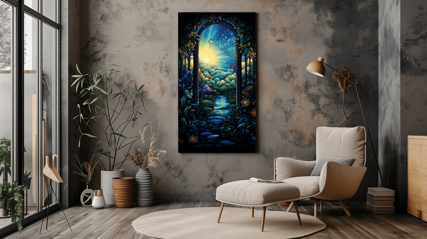 Galaxy Forest Canvas Print - Dalexidesigns