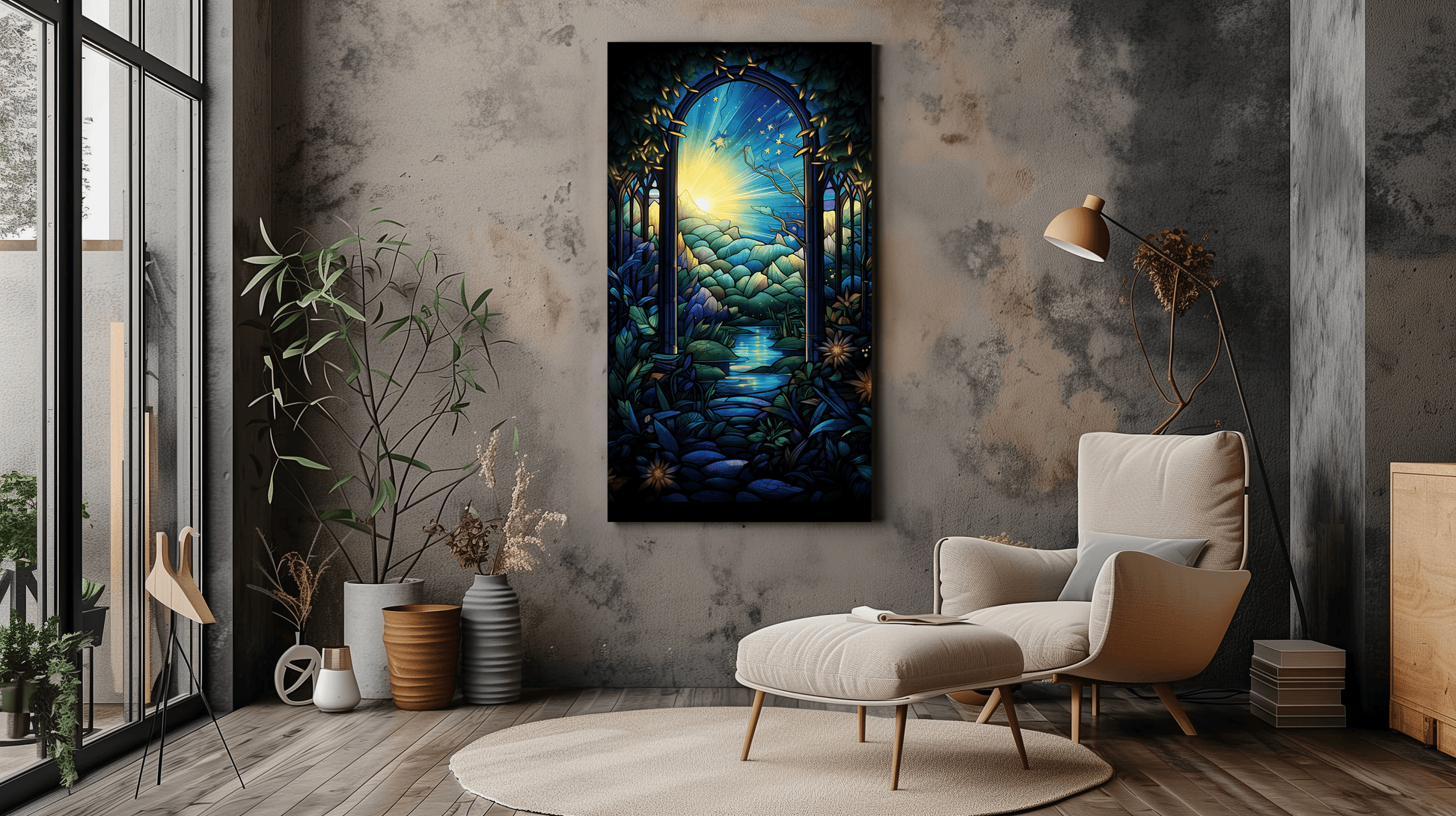 Galaxy Forest Canvas Print - Dalexidesigns
