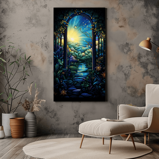 Galaxy Forest Canvas Print - Dalexidesigns