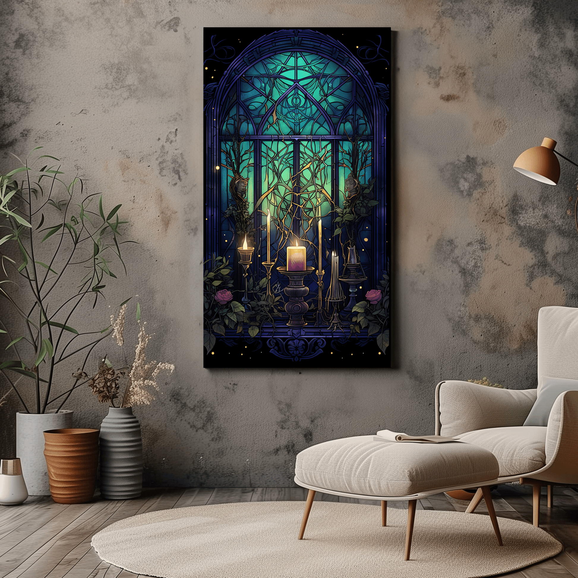 Gothic Candle Wall Art