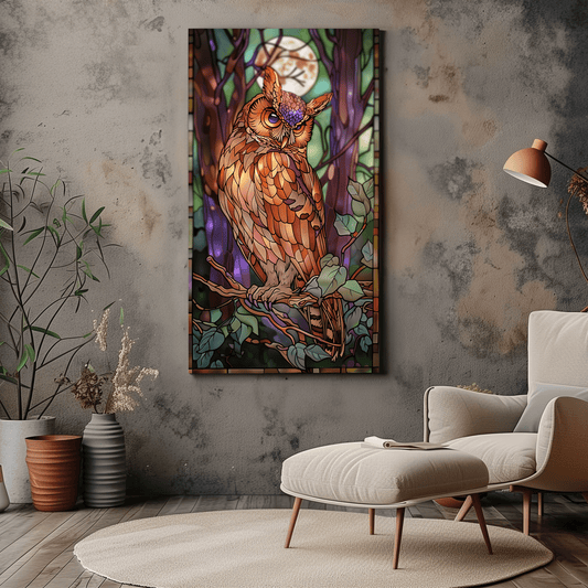 Owl Stained Glass Art - Dalexi