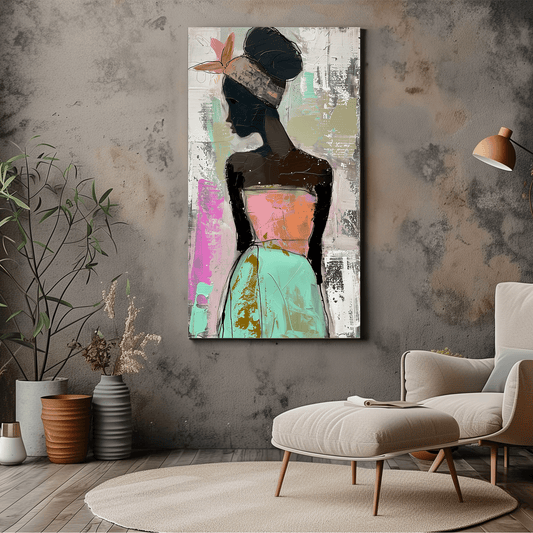 Abstract Woman Modern Vibrant Canvas Print - Wall Art & Decor