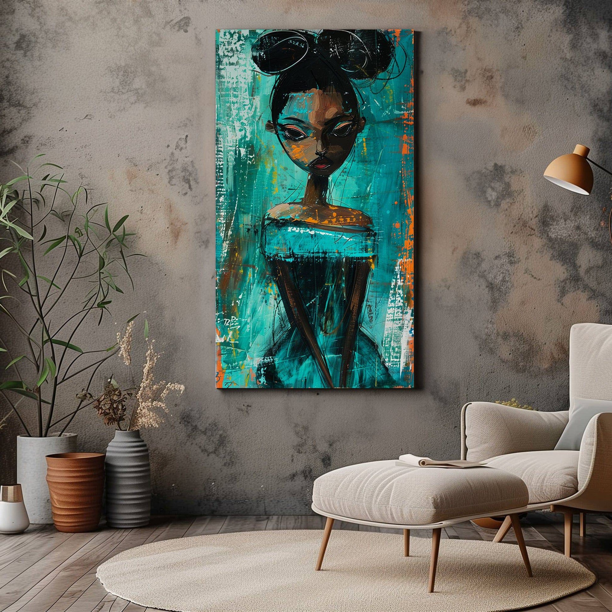 Bold and Expressive Woman Modern Canvas Print - Wall Art - Dalexi