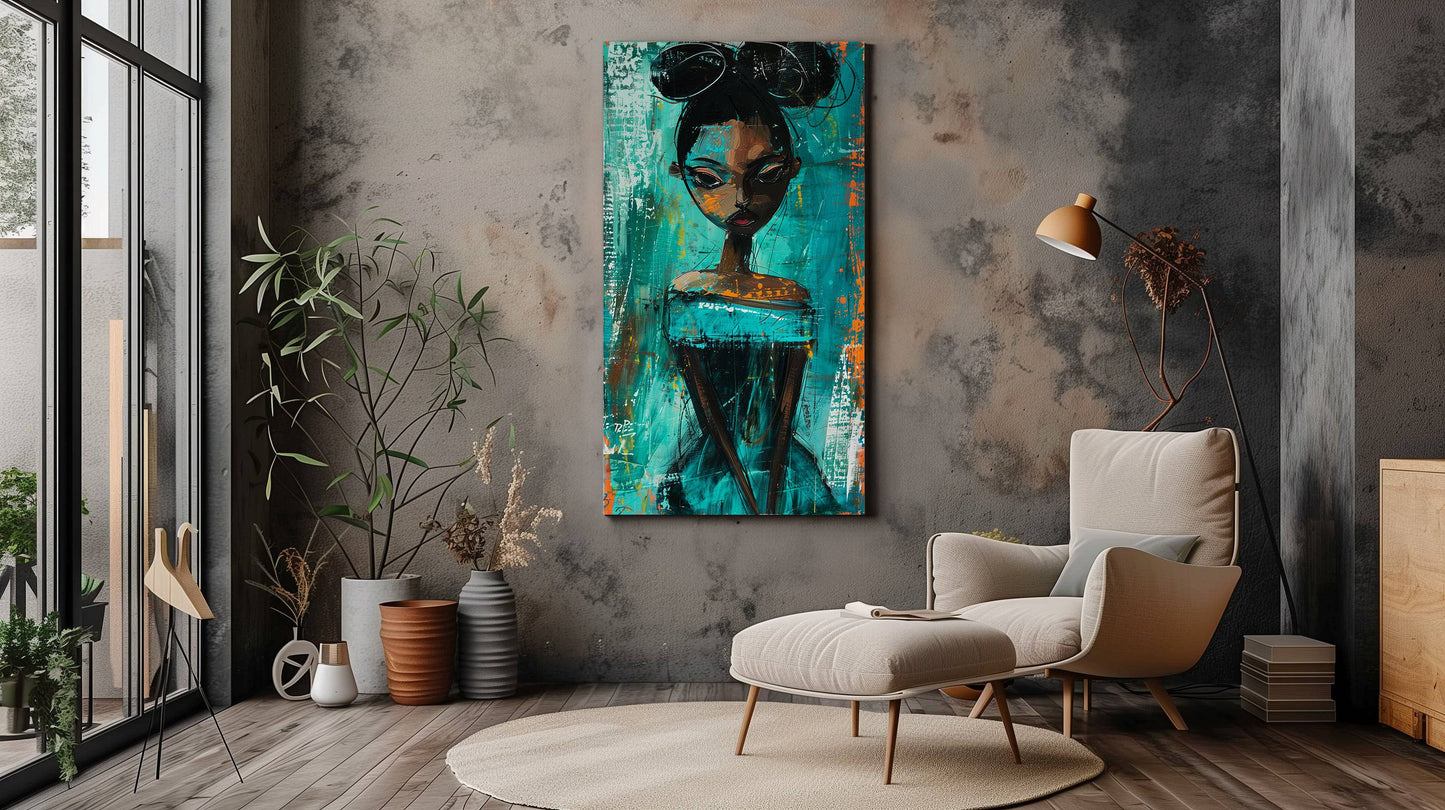 Bold and Expressive Woman Modern Canvas Print - Wall Art - Dalexi