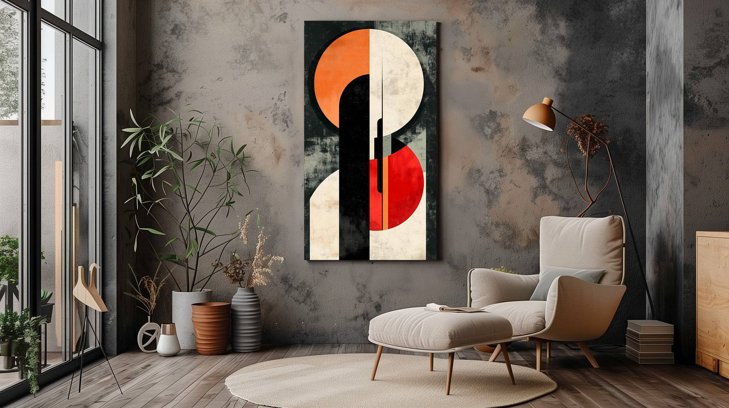 Minimalist Abstract Geometry Wall Art - Contemporary Shapes Print