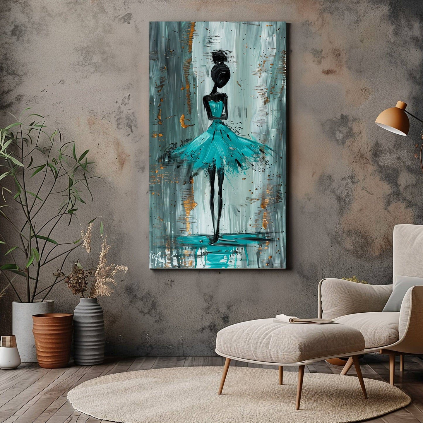 Modern Abstract Ballerina Canvas Print - Wall Art & Decor - Dalexi