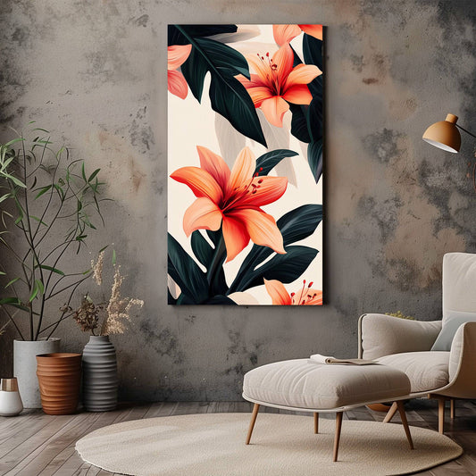 Orange Lily Canvas Wall Art