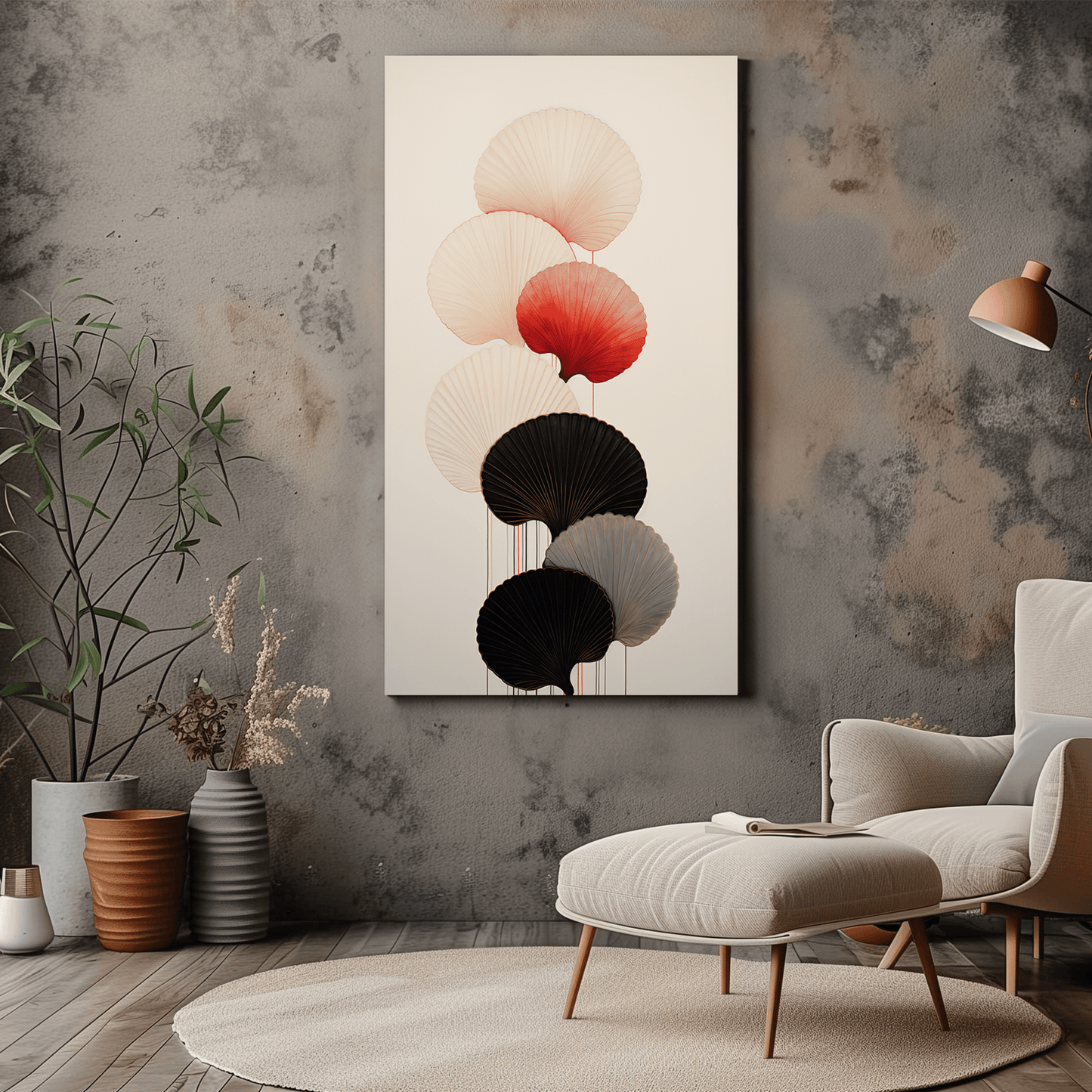 Abstract Shell Canvas Art - Modern Minimalist Wall Decor - Dalexi