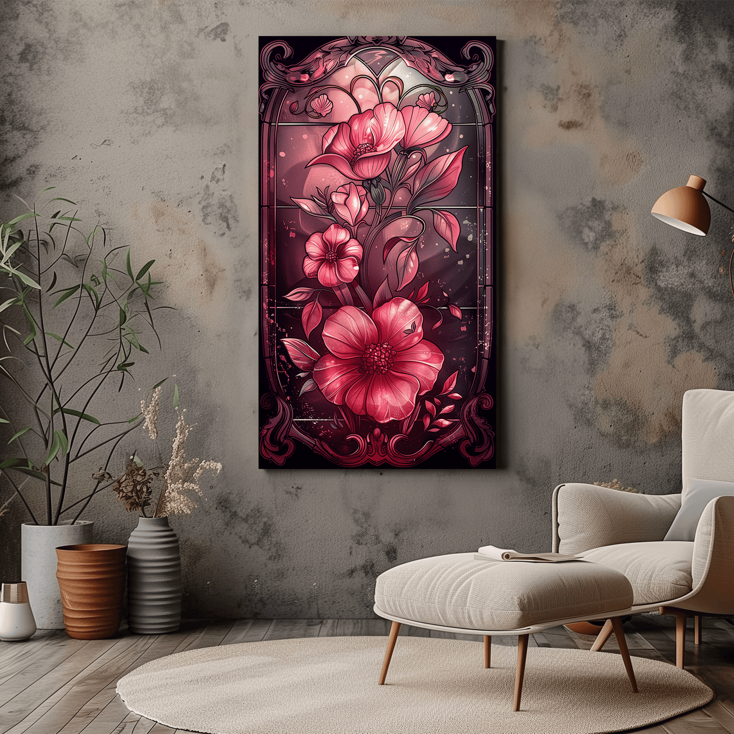 Large Flower Canvas Wall Decor - Modern Wall Art - Dreamy - Dalexi