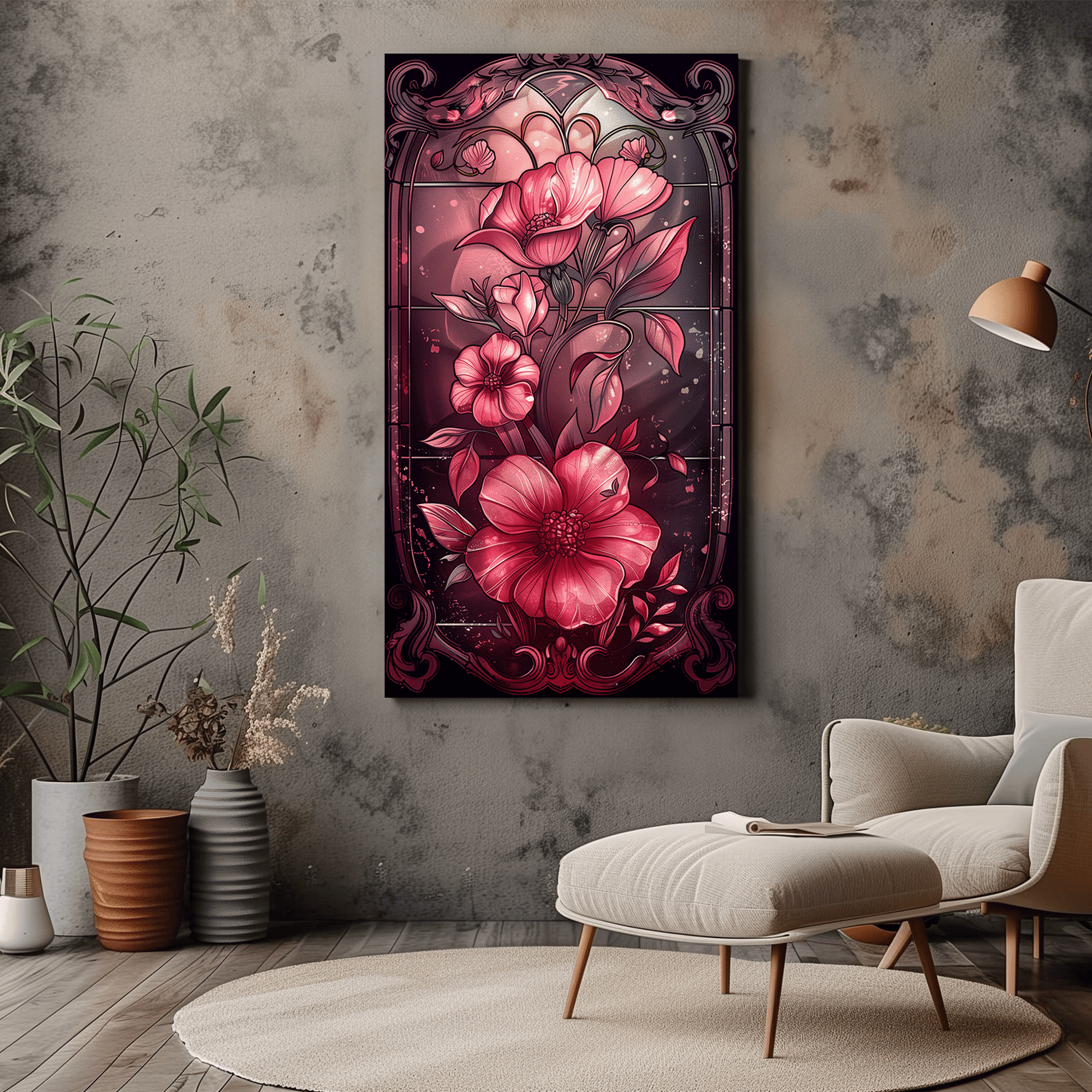 Large Flower Canvas Wall Decor - Modern Wall Art - Dreamy - Dalexi