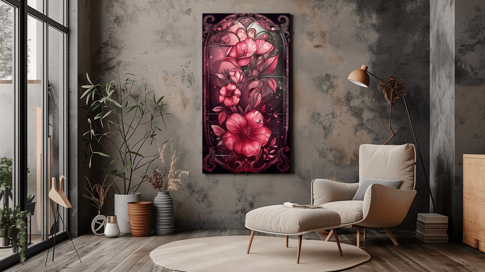 Large Flower Canvas Wall Decor - Modern Wall Art - Dreamy - Dalexi