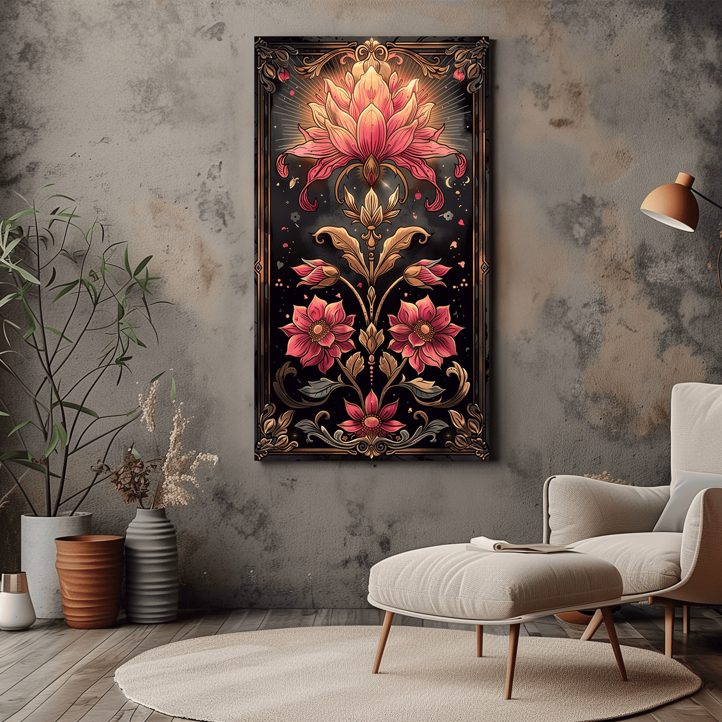 Lotus Flower Dark Art - Floral Decor - Dalexi