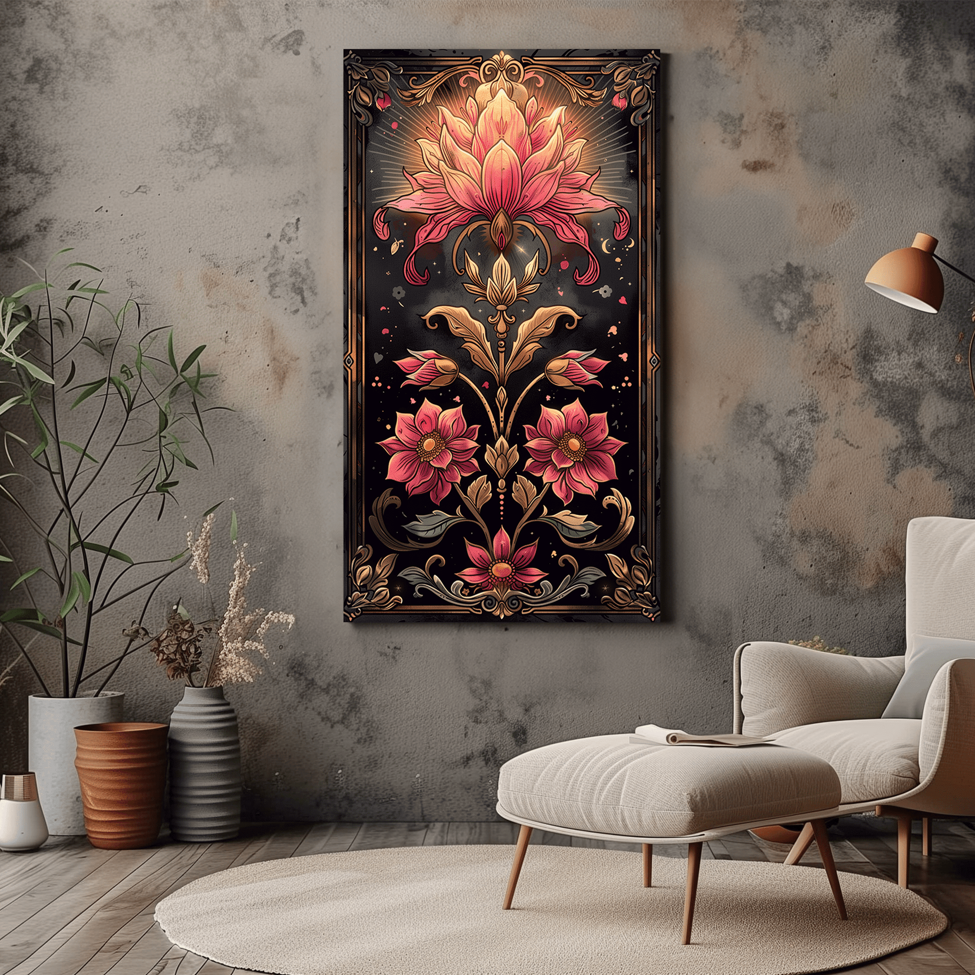 Lotus Flower Dark Art - Floral Decor - Dalexi