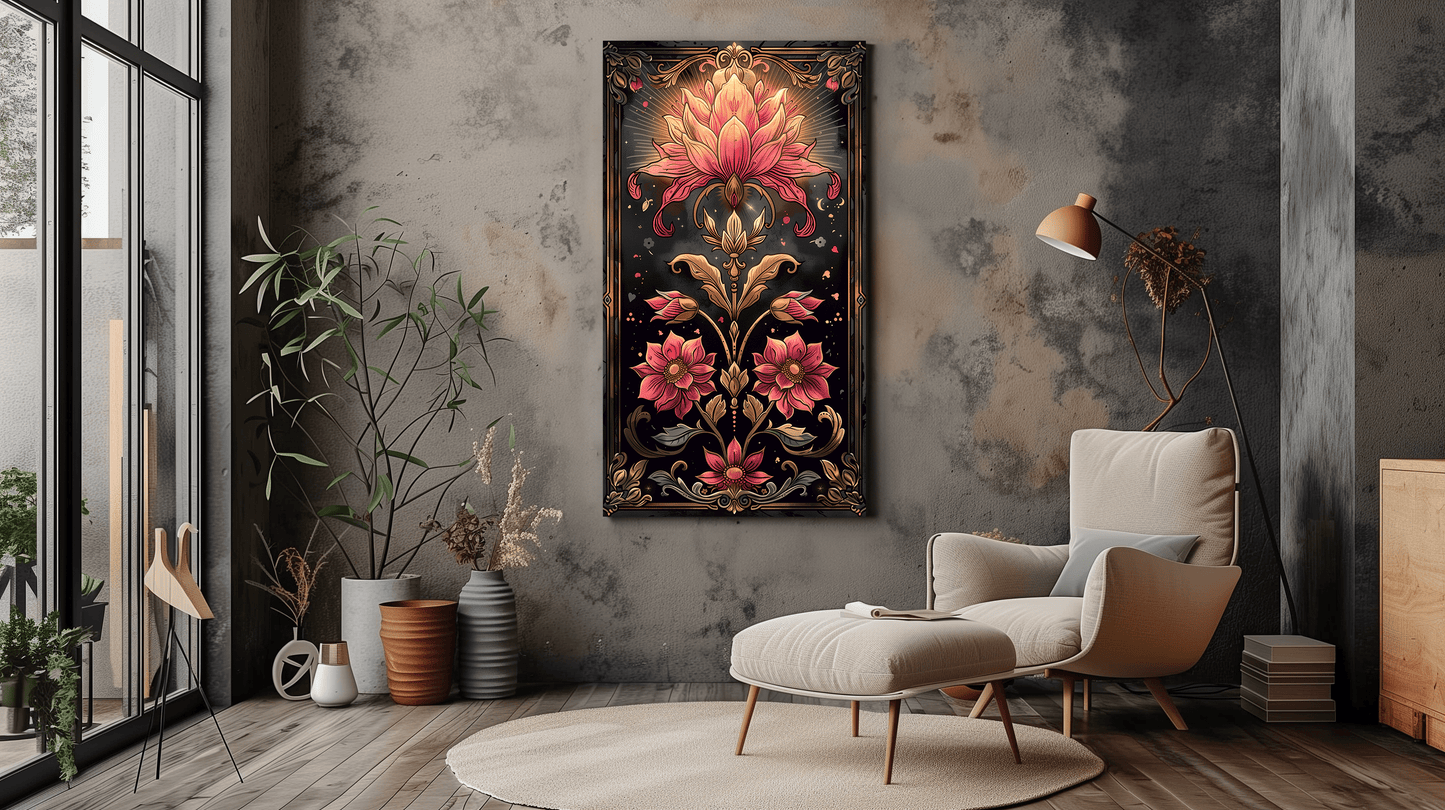Lotus Flower Dark Art - Floral Decor - Dalexi