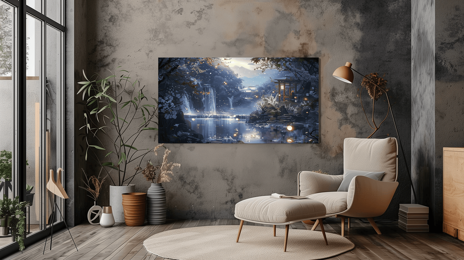 Peaceful Garden Wall Art - Tranquil Landscape - Dreamy Art - Dalexi