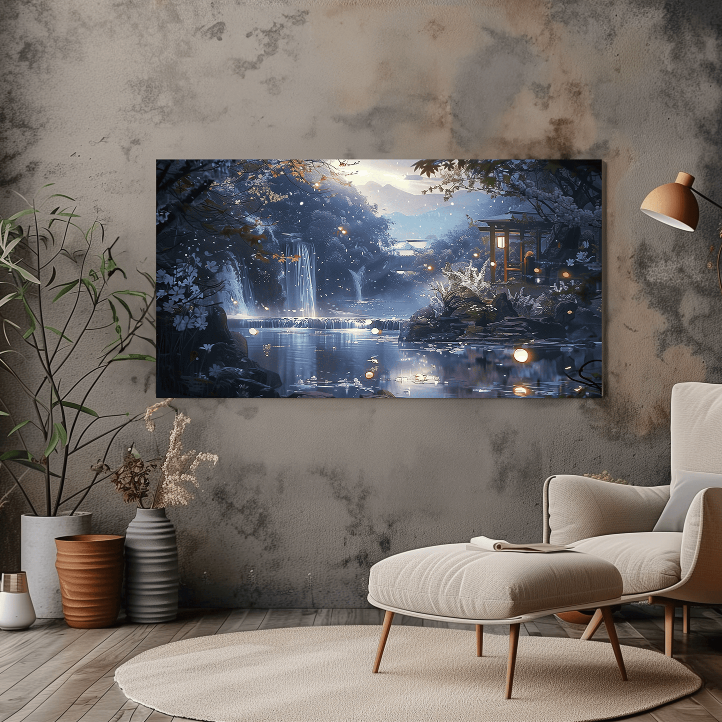 Peaceful Garden Wall Art - Tranquil Landscape - Dreamy Art - Dalexi