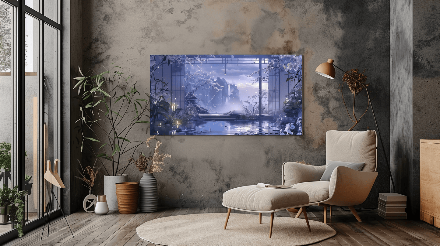 Serene Japanese Garden Canvas Wall Art - Tranquil Zen Landscape - Dalexi