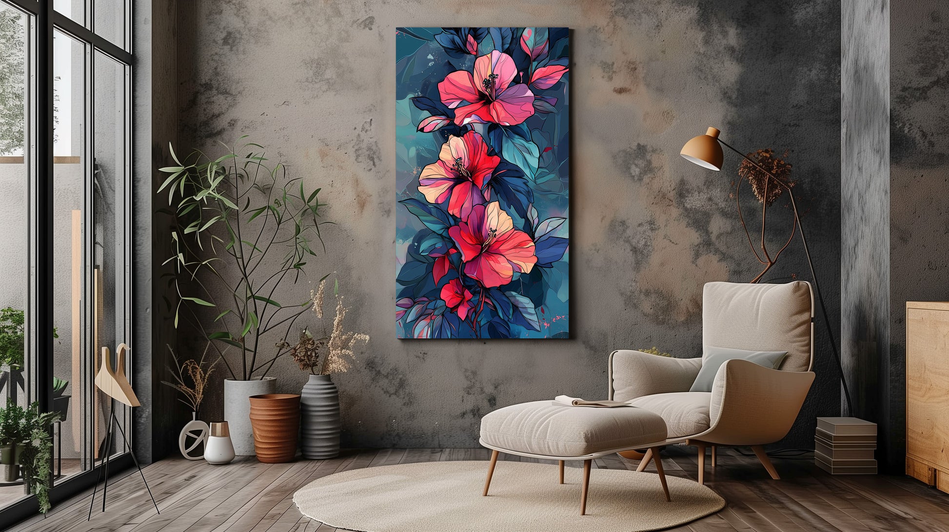 Modern Art Blue Flower - Dalexi