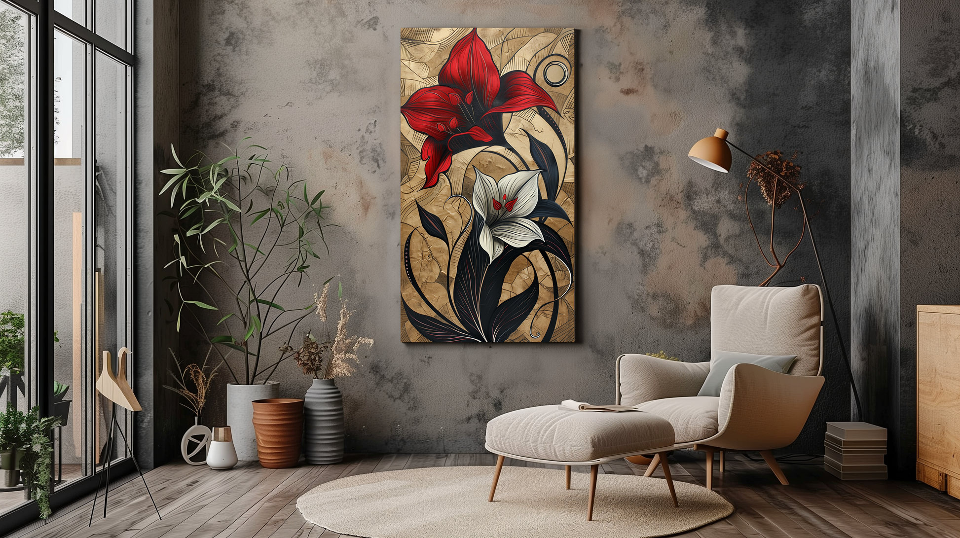 Stylish Floral Canvas Print - Wall Art & Decor