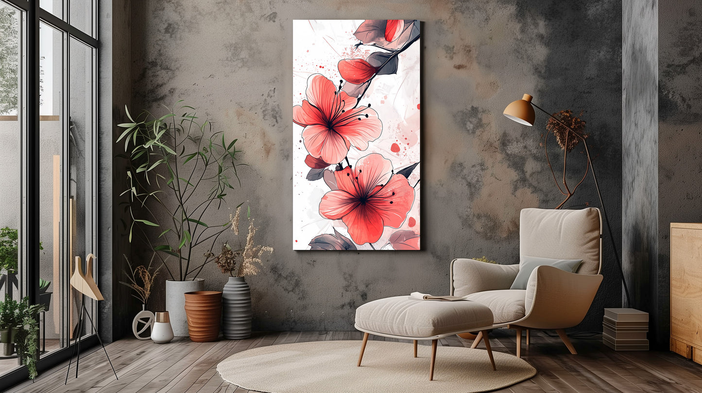 Modern Art Simplistic Poppy Flowers - Dalexi