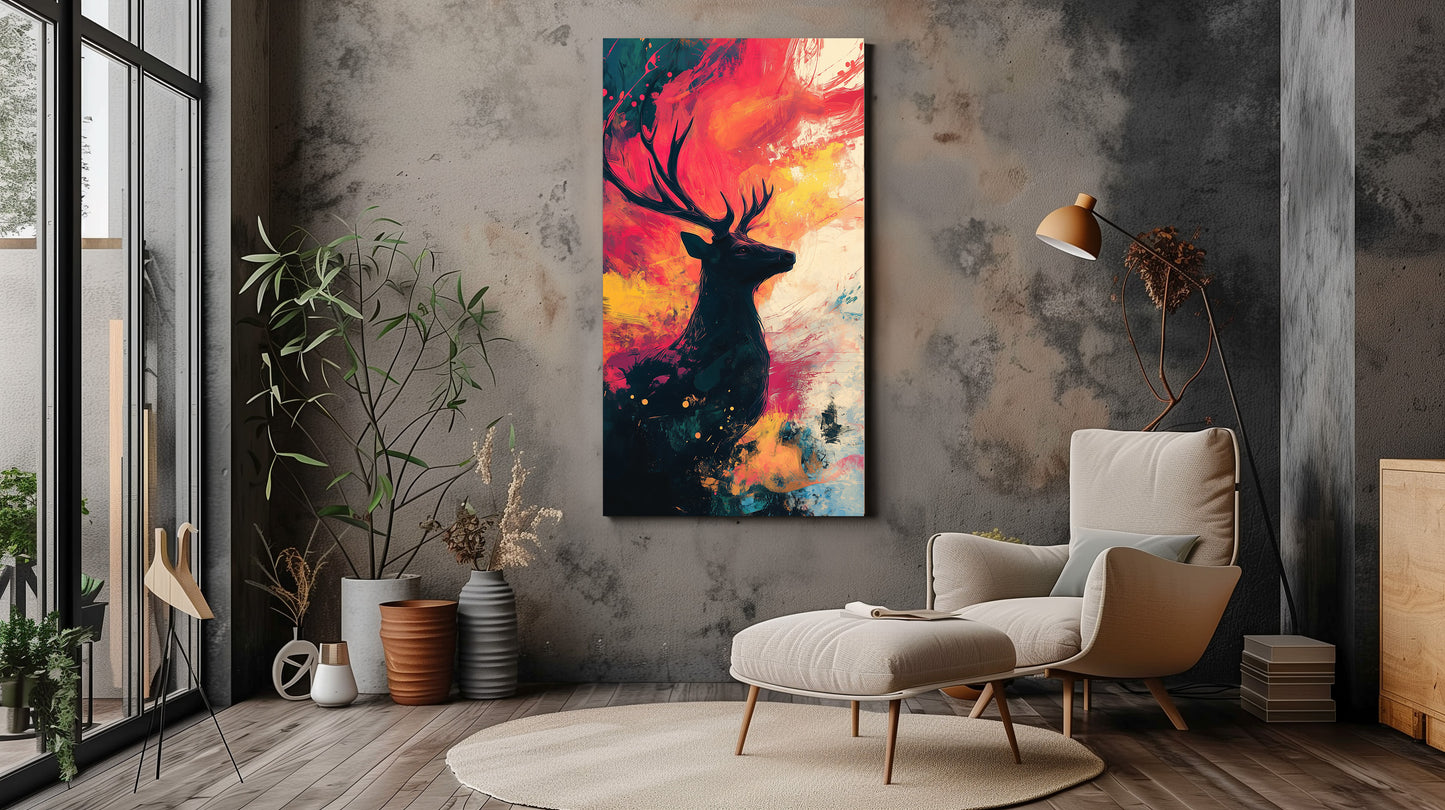 Modern Abstract Wolf Canvas Print - Wall Art & Decor - Dalexi