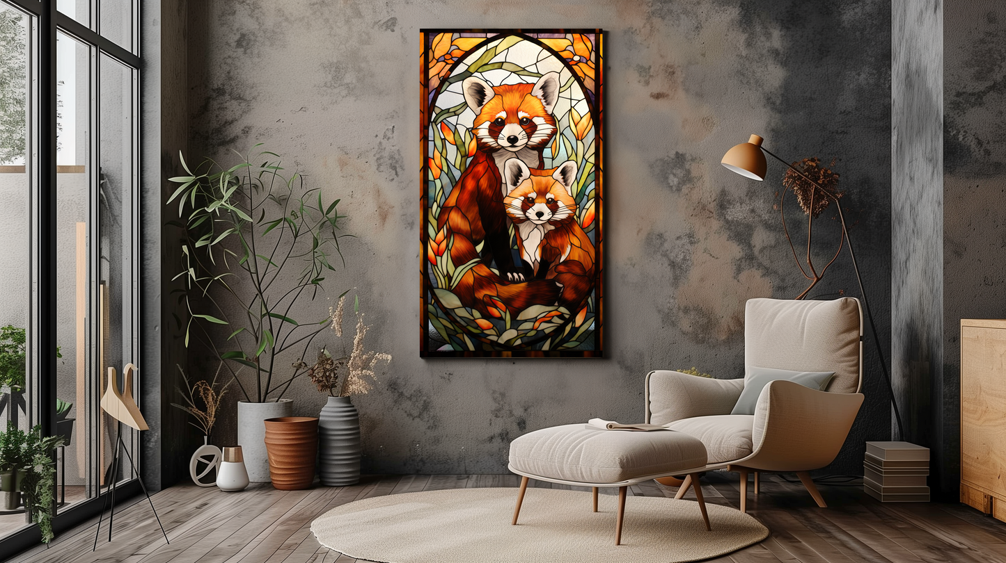 Red Pandas Canvas Art - Dalexi